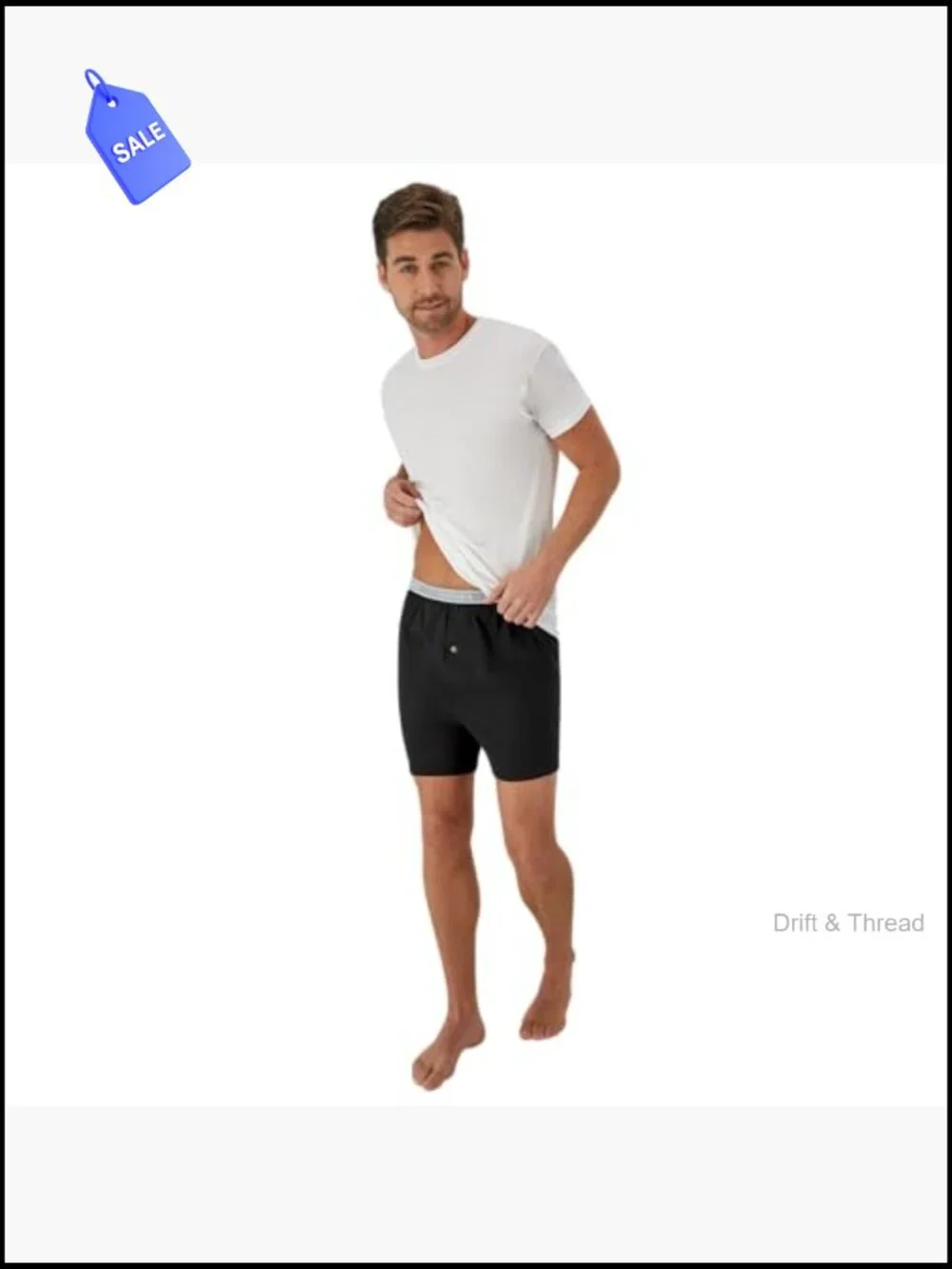 Men's Cotton Knit Boxer Shorts 5-Pack, Breathable Moisture Wicking Underwear